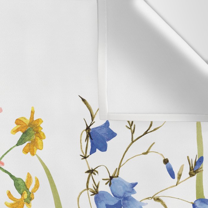 Scandinavian Colorful Midsummer Wildflowers Meadow  Wall Tapestry Gallery Image 3