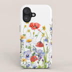 Scandinavian Colorful Midsummer Wildflowers Meadow  iPhone Case Gallery Image 1