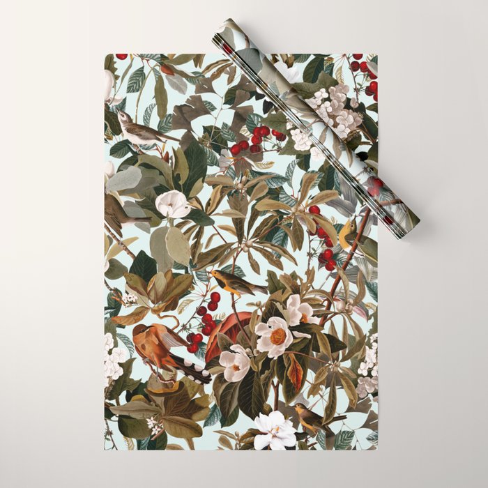 Floral and Birds XXVII Wrapping Paper Gallery Image 1