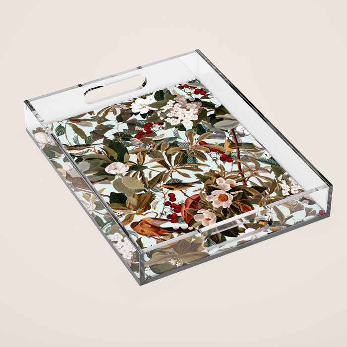 Floral and Birds XXVII Acrylic Tray Gallery Image 1