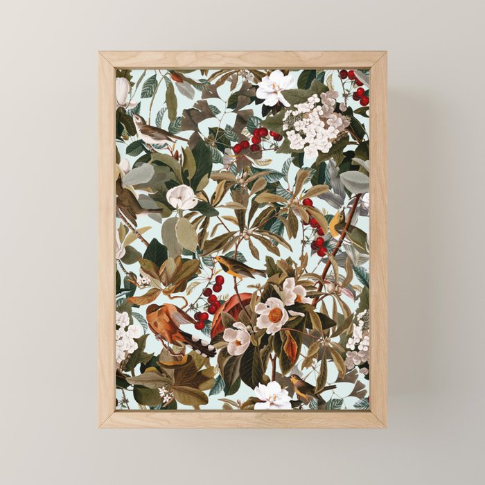 Floral and Birds XXVII Mini Art Print Gallery Image 1