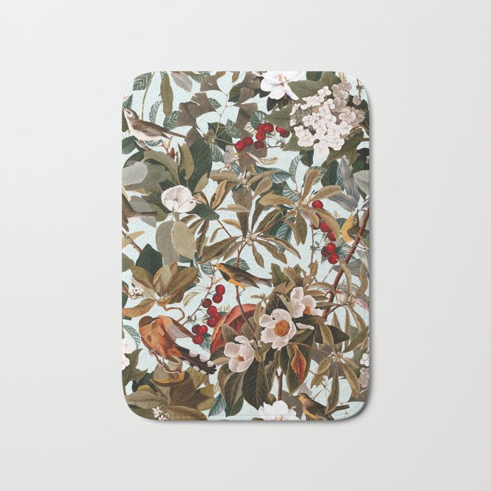 Floral and Birds XXVII Bath Mat Gallery Image 1