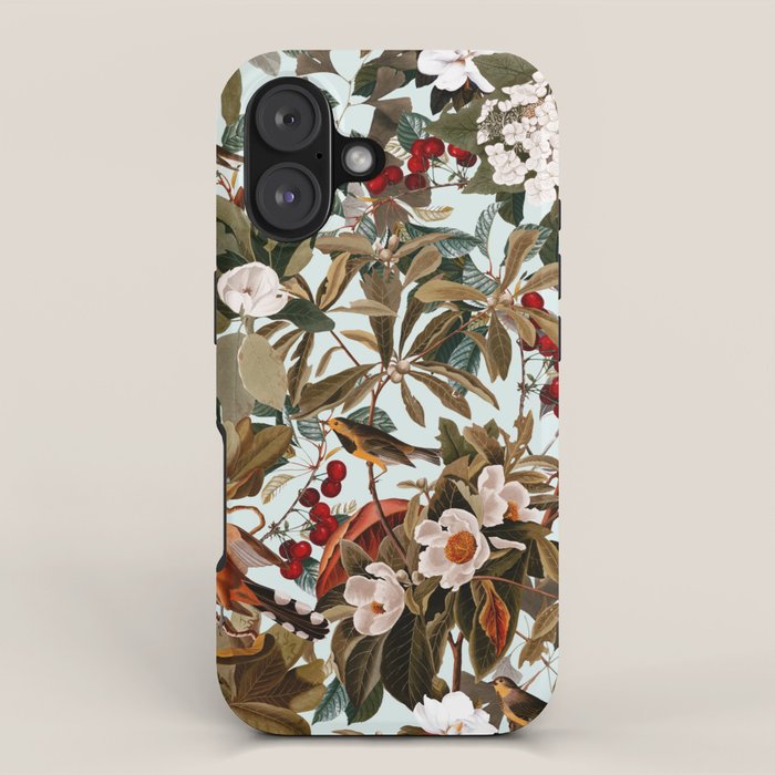 Floral and Birds XXVII iPhone Case Gallery Image 1