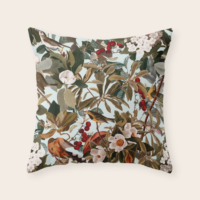 Floral and Birds XXVII Throw Pillow Gallery Image 6
