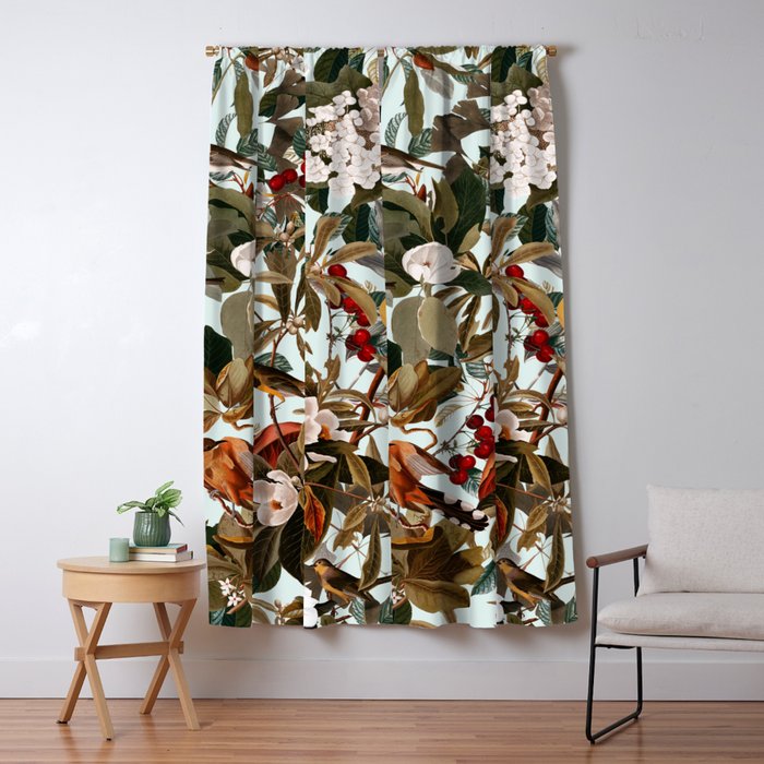 Floral and Birds XXVII Window Curtain Gallery Image 5