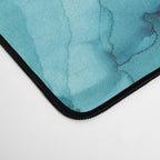 Emerald Sea Waves - Abstract Ombre Flowing Ink Desk Mat Gallery Image 4