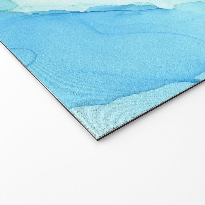 Emerald Sea Waves - Abstract Ombre Flowing Ink Welcome Mat Gallery Image 2