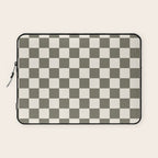Checkerboard - Olive Green Laptop Sleeve Gallery Image 1