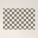 Checkerboard - Olive Green Welcome Mat Gallery Image 1