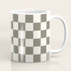 Checkerboard - Olive Green Coffee Mug Gallery Image 1