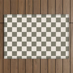 Checkerboard - Olive Green Outdoor Rug Gallery Image 1