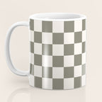 Checkerboard - Olive Green Coffee Mug Gallery Image 3