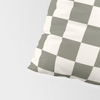 Checkerboard - Olive Green Pillow Sham Gallery Image 4