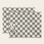Checkerboard - Olive Green Placemat Gallery Image 1