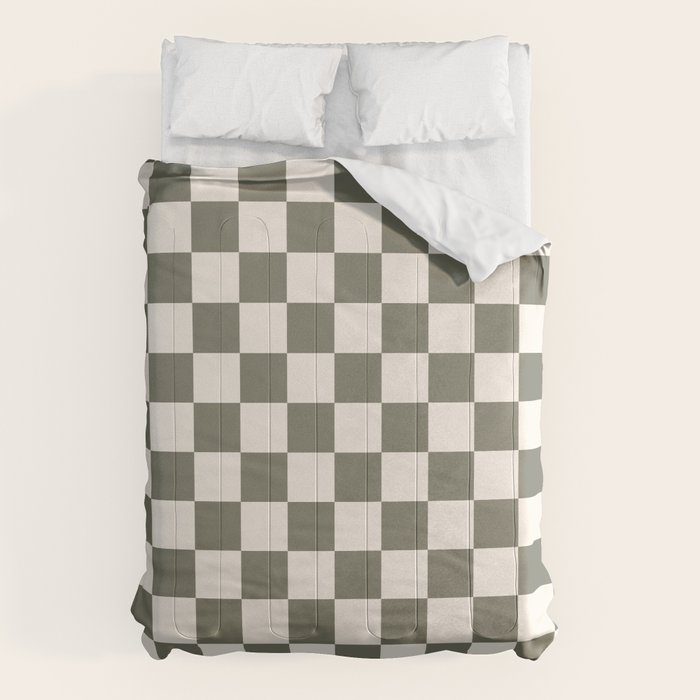 Checkerboard - Olive Green Comforter Gallery Image 6