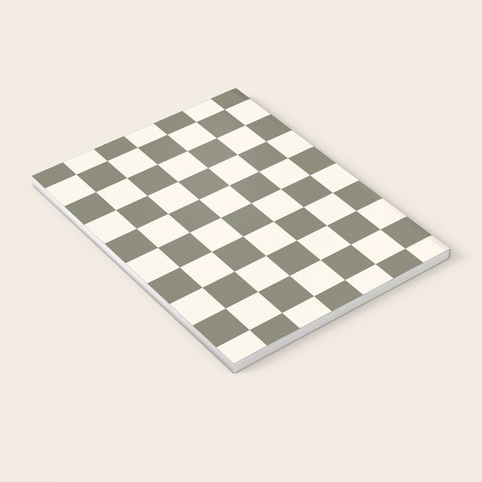 Checkerboard - Olive Green Notebook Gallery Image 3