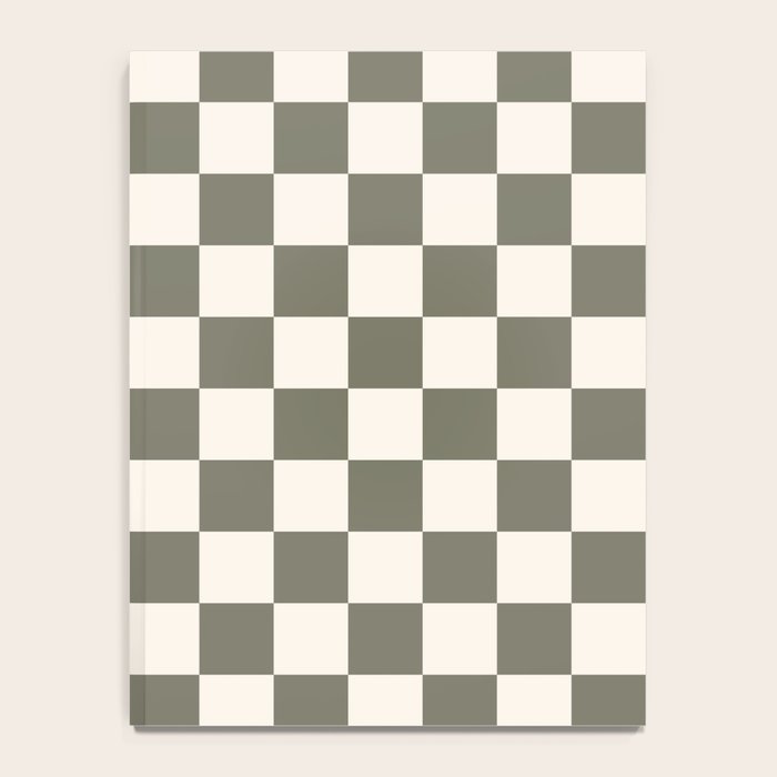 Checkerboard - Olive Green Notebook Gallery Image 4