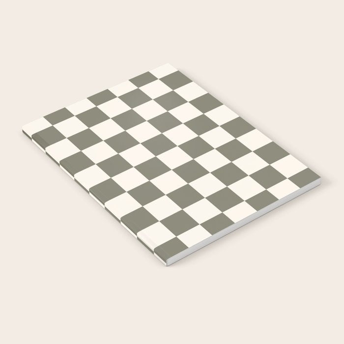 Checkerboard - Olive Green Notebook Gallery Image 2