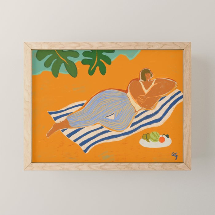 A Day At The Beach Mini Art Print Gallery Image 1