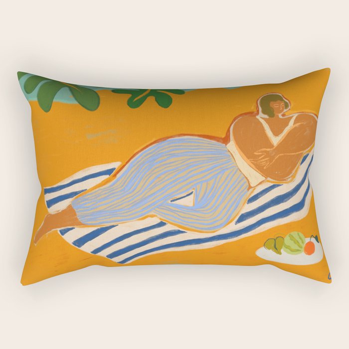A Day At The Beach Rectangular Pillow Gallery Image 1