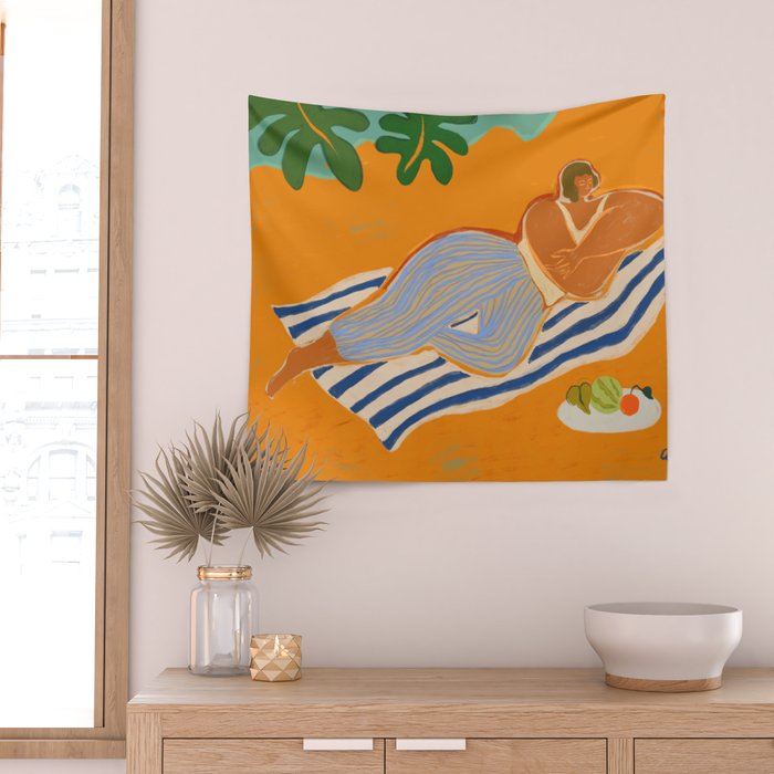 A Day At The Beach Wall Tapestry Gallery Image 2