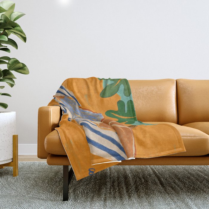 A Day At The Beach Throw Blanket Gallery Image 1