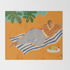 A Day At The Beach Throw Blanket Gallery Image 2