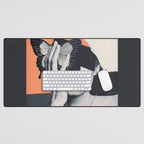 collage art / butterfly Desk Mat Gallery Image 1