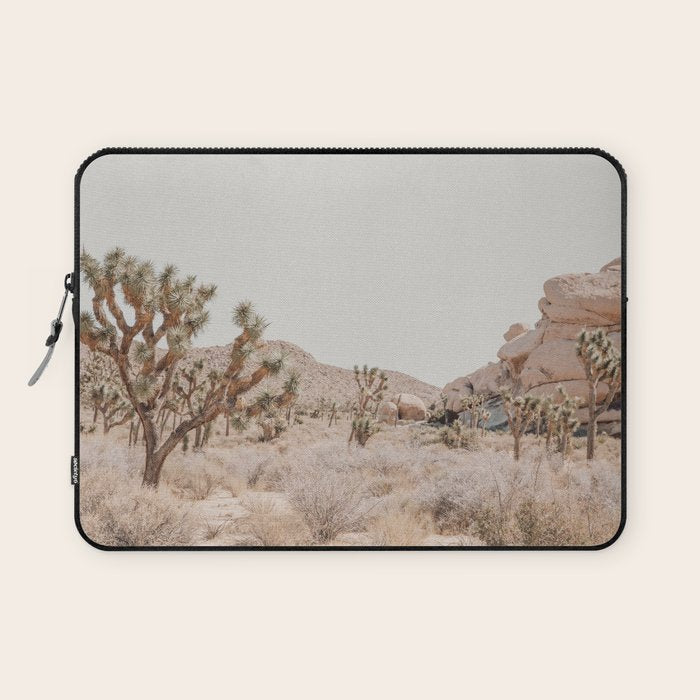 Pale Desert #4 - Joshua Tree Cactus, Nature Art, Landscape Photography Laptop Sleeve Gallery Image 1
