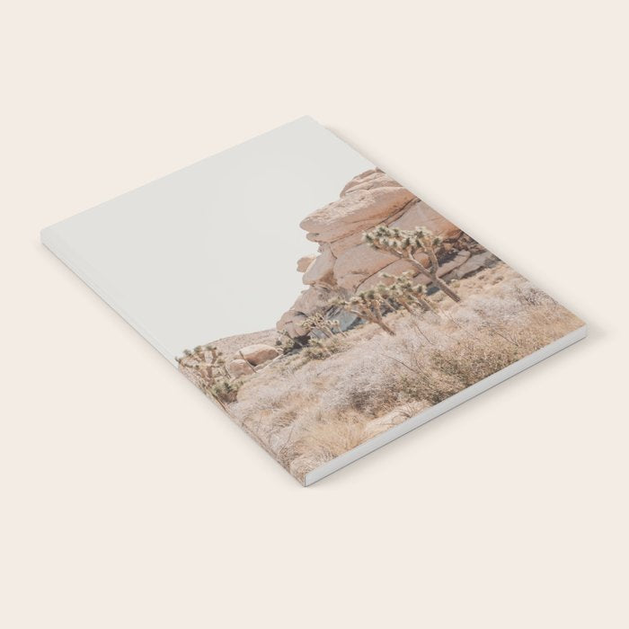 Pale Desert #4 - Joshua Tree Cactus, Nature Art, Landscape Photography Notebook