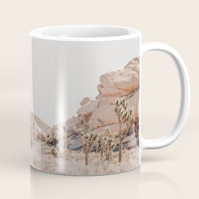 Pale Desert #4 - Joshua Tree Cactus, Nature Art, Landscape Photography Coffee Mug Gallery Image 1