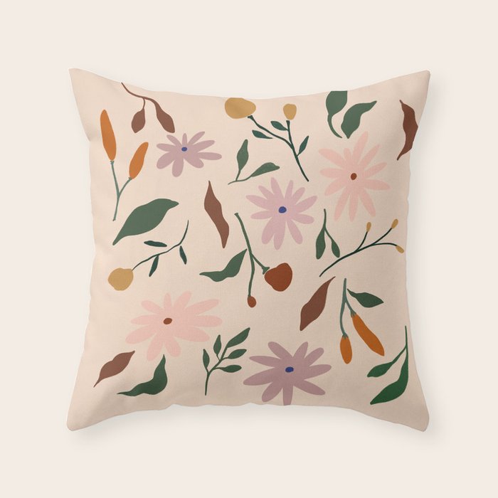 Flower Pattern Throw Pillow Gallery Image 6