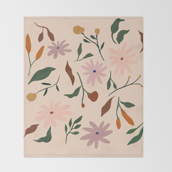 Flower Pattern Throw Blanket Gallery Image 2