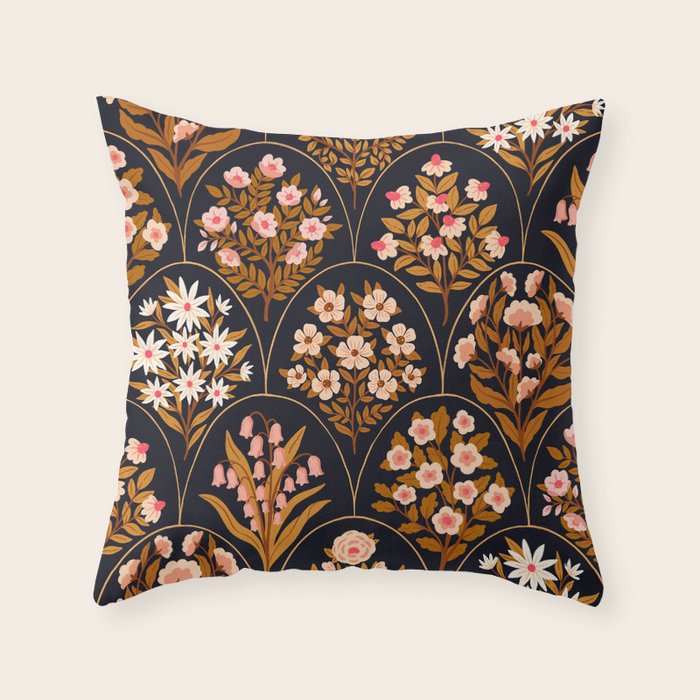Heritage Garden - Autumn Hues Throw Pillow Gallery Image 1