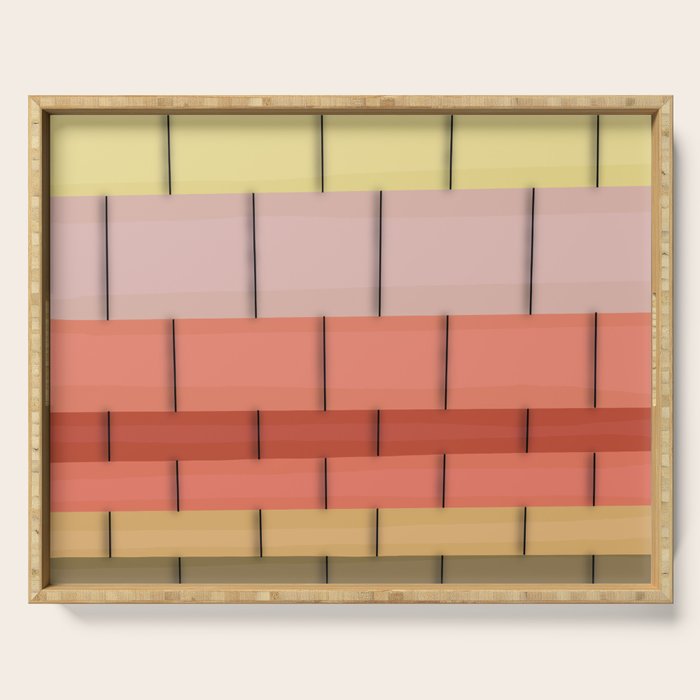Colorful Tiles In Lines Serving Tray Gallery Image 1