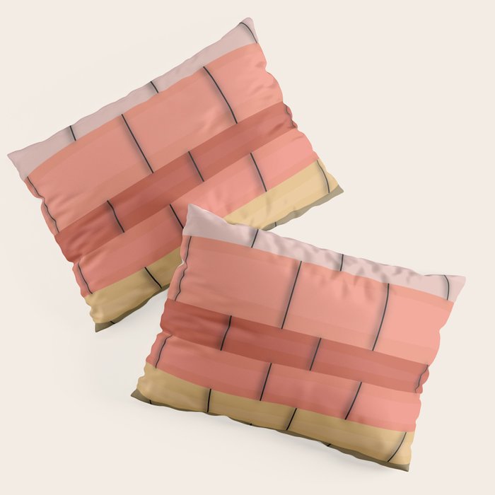 Colorful Tiles In Lines Pillow Sham