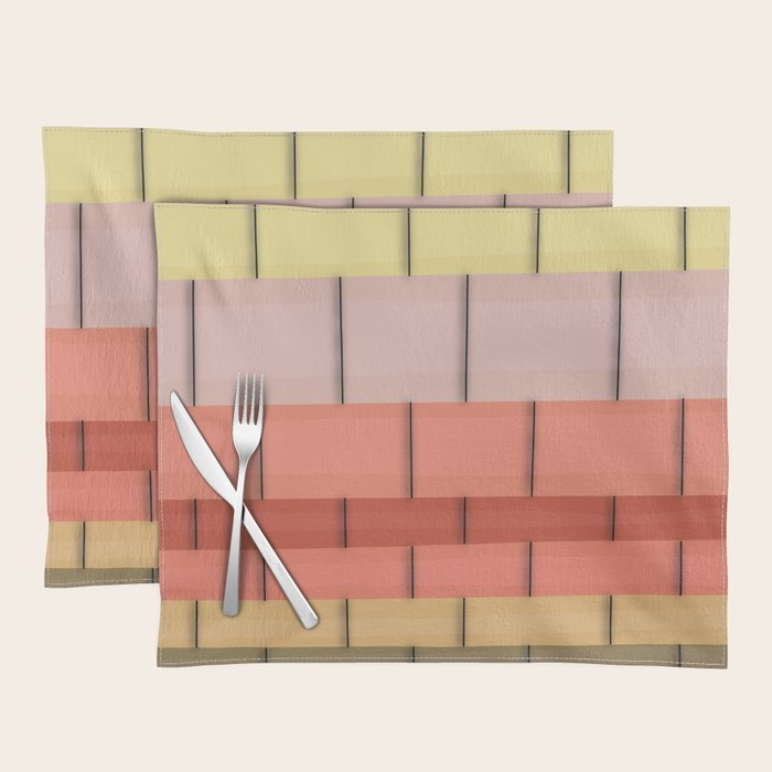 Colorful Tiles In Lines Placemat Gallery Image 1