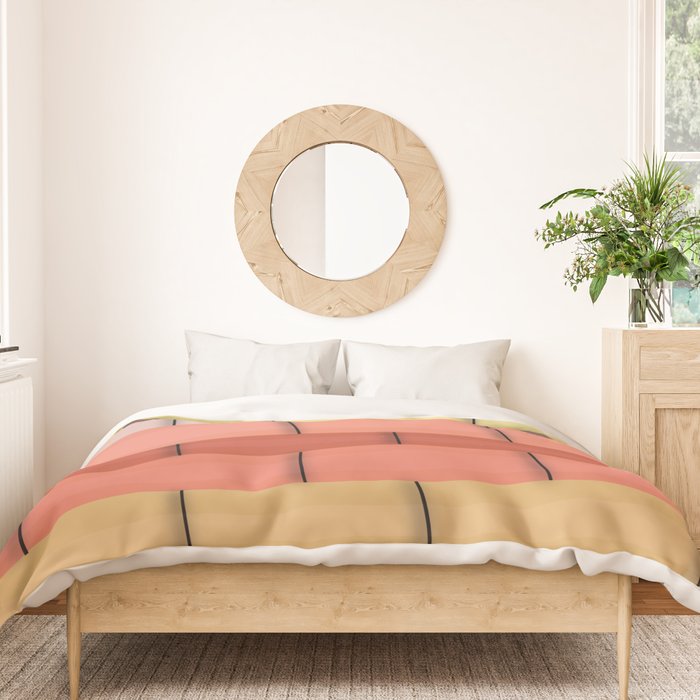 Colorful Tiles In Lines Duvet Cover Gallery Image 3