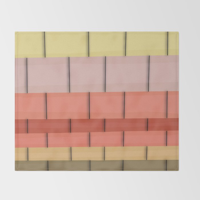Colorful Tiles In Lines Throw Blanket Gallery Image 2