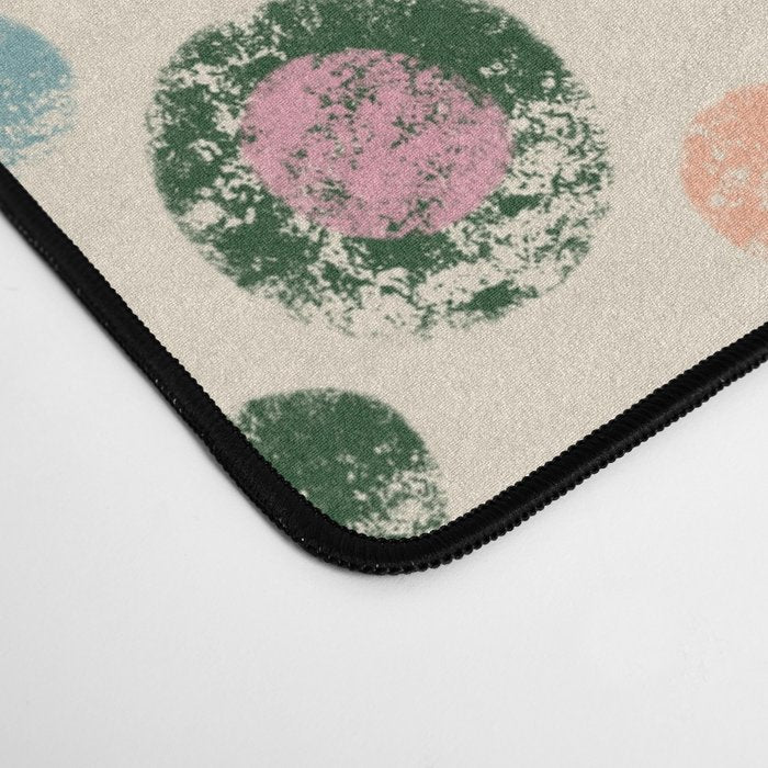 Small Pastel Color Polka Dot Pattern Desk Mat Gallery Image 4