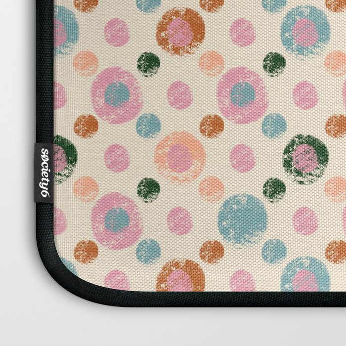Small Pastel Color Polka Dot Pattern Laptop Sleeve Gallery Image 3