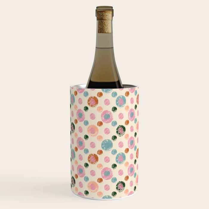 Small Pastel Color Polka Dot Pattern Wine Chiller Gallery Image 2