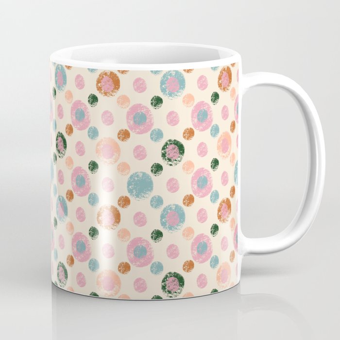 Small Pastel Color Polka Dot Pattern Coffee Mug Gallery Image 1