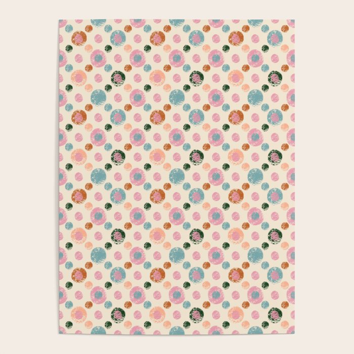 Small Pastel Color Polka Dot Pattern Poster Gallery Image 4