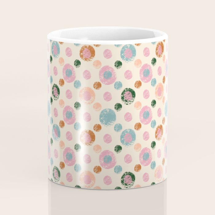 Small Pastel Color Polka Dot Pattern Coffee Mug Gallery Image 4