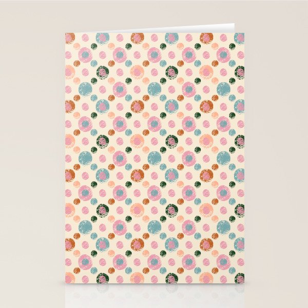 Small Pastel Color Polka Dot Pattern Stationery Card Gallery Image 2