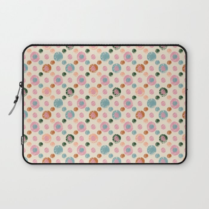 Small Pastel Color Polka Dot Pattern Laptop Sleeve Gallery Image 1