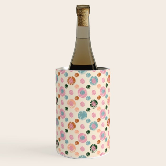 Small Pastel Color Polka Dot Pattern Wine Chiller Gallery Image 1