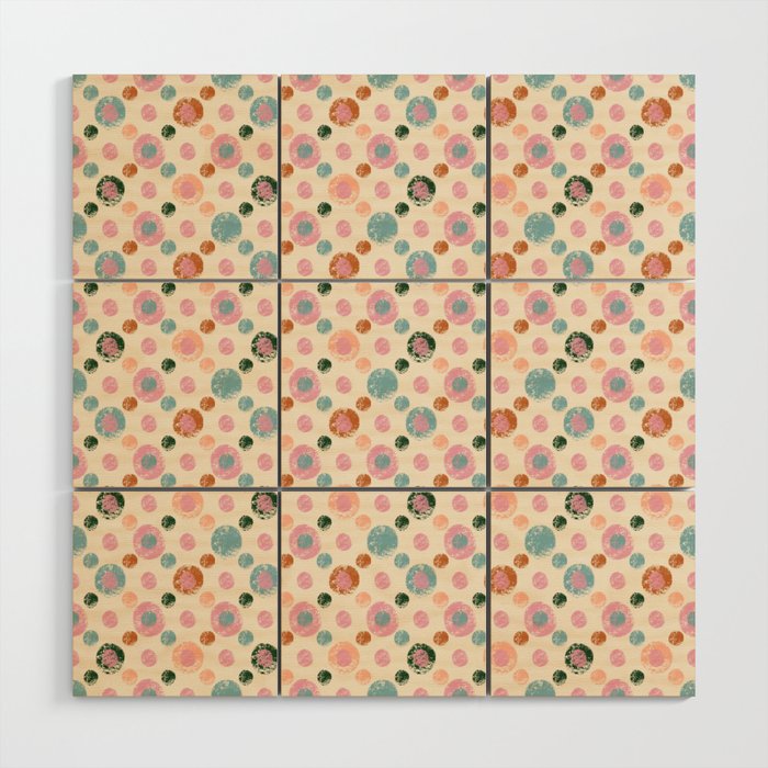 Small Pastel Color Polka Dot Pattern Wood Wall Art Gallery Image 1