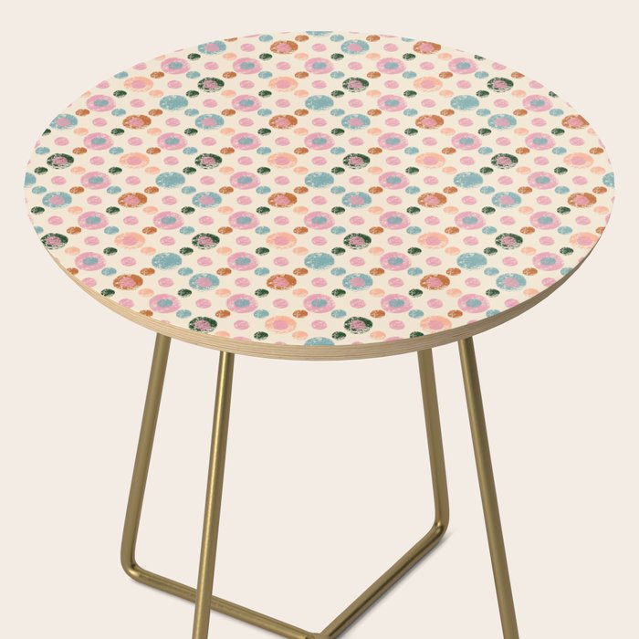 Small Pastel Color Polka Dot Pattern Side Table Gallery Image 2